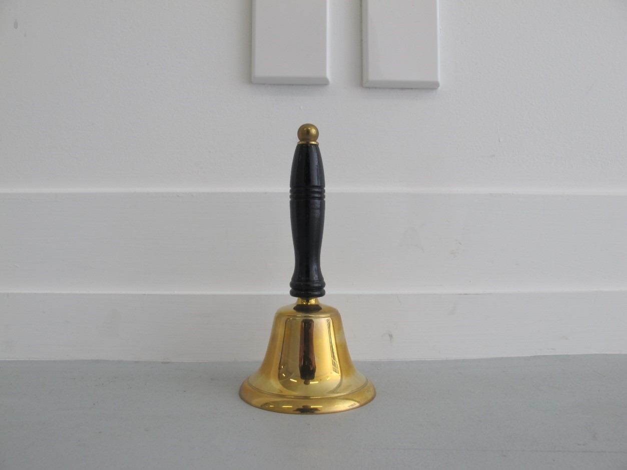 Lance Pearce, Fr Brian Keogh hand bell